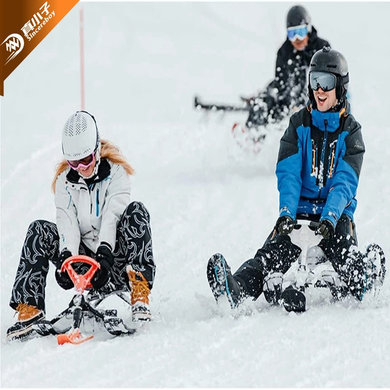 Campo de nieve niños adultos trineo esquí Skate Snowboard con freno PU Trineo de hielo