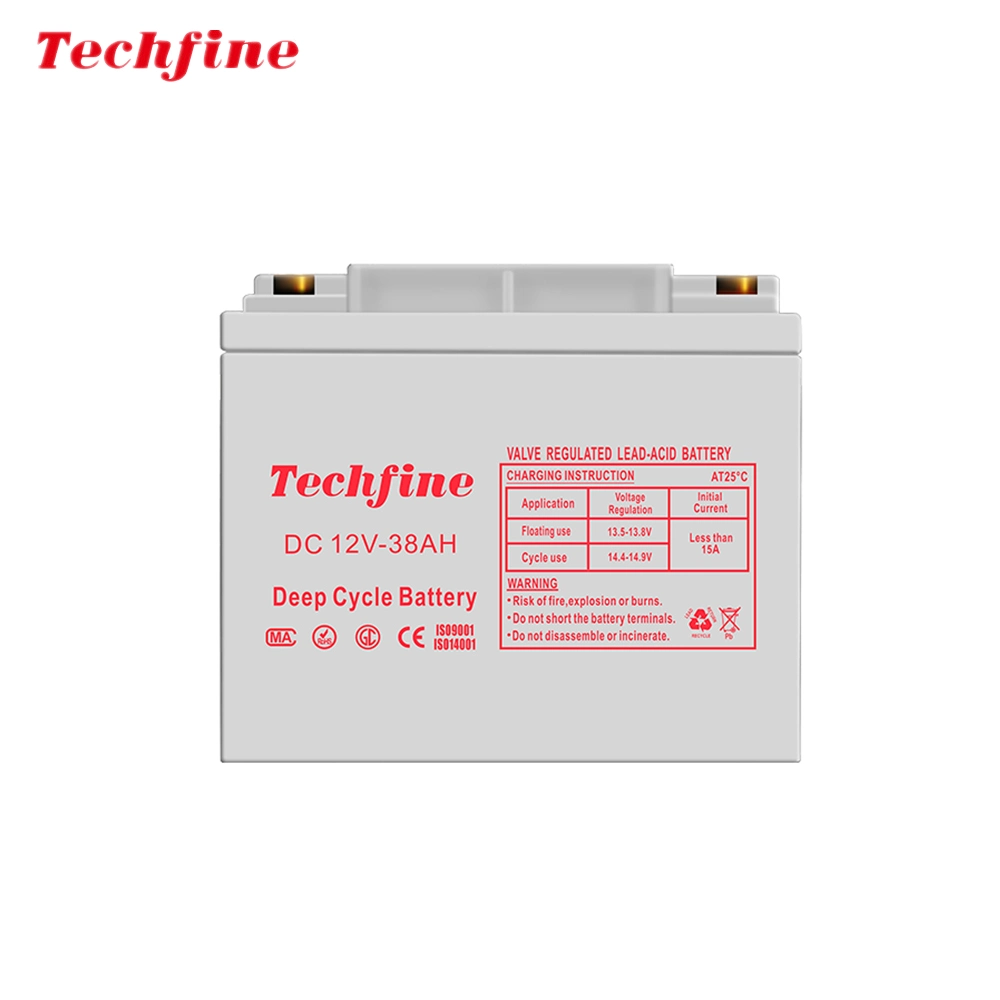 La mano de obra fina Techfine carga rápida batería de plomo ácido con cargador de batería inteligente