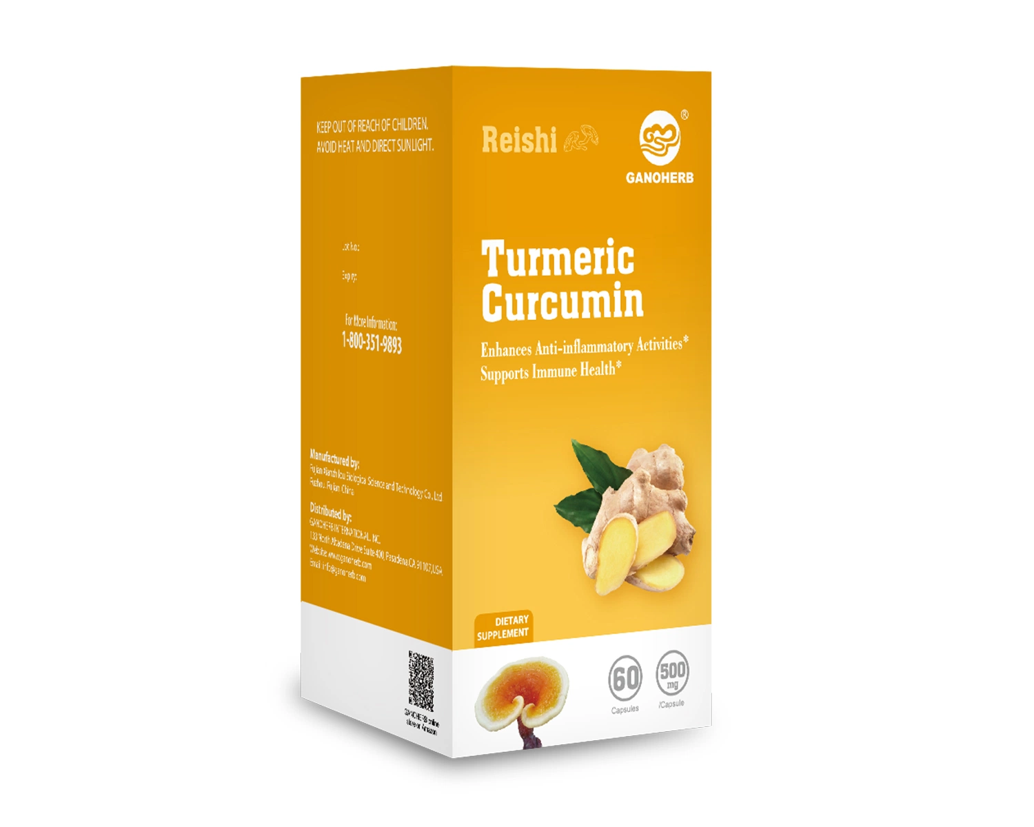 Organic Reishi with Turmeric Curcumin Healthcare Food