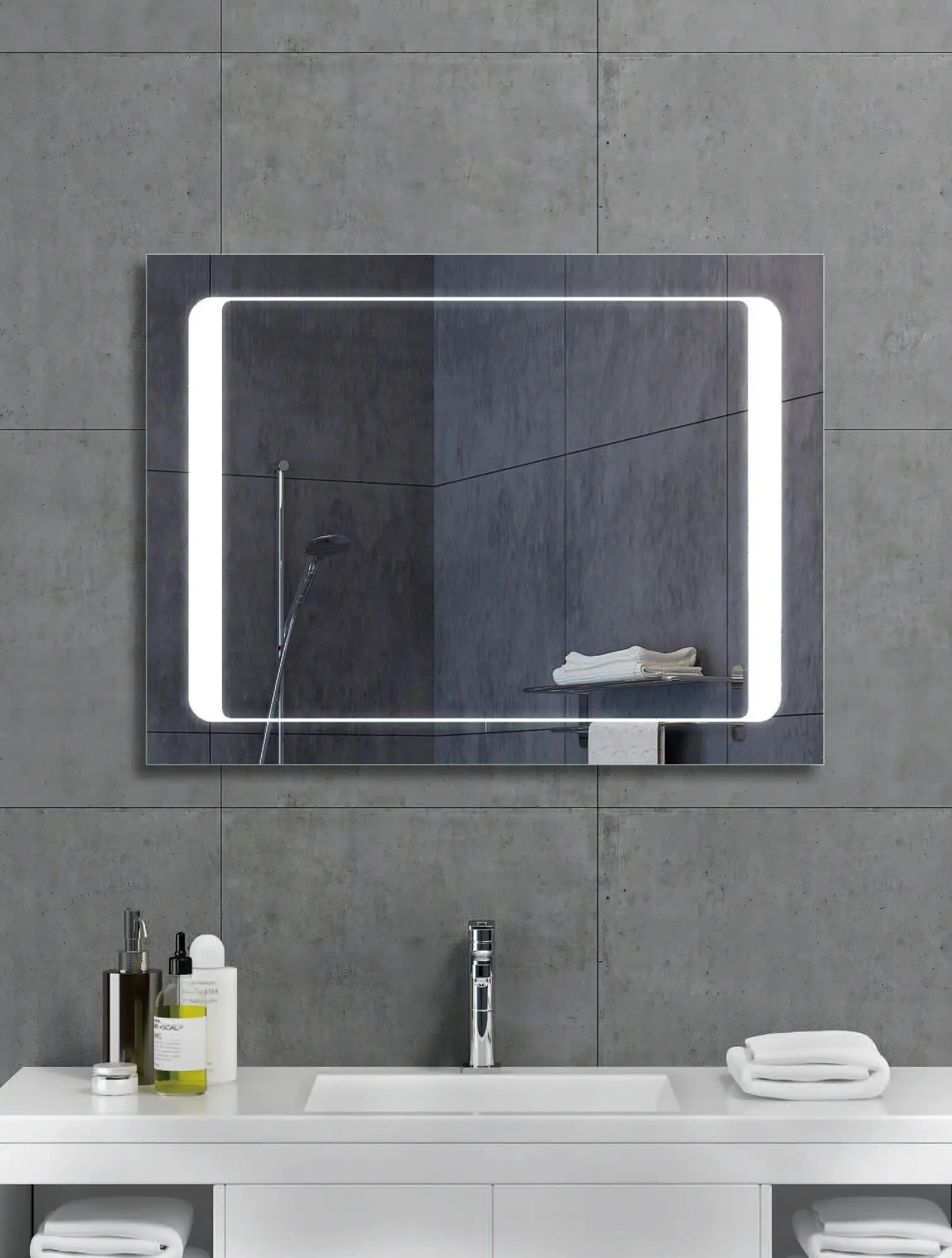 S'efforcer beauté LED lumineux miroir de l'hôtel Magic Salle de bains (LZ-002)