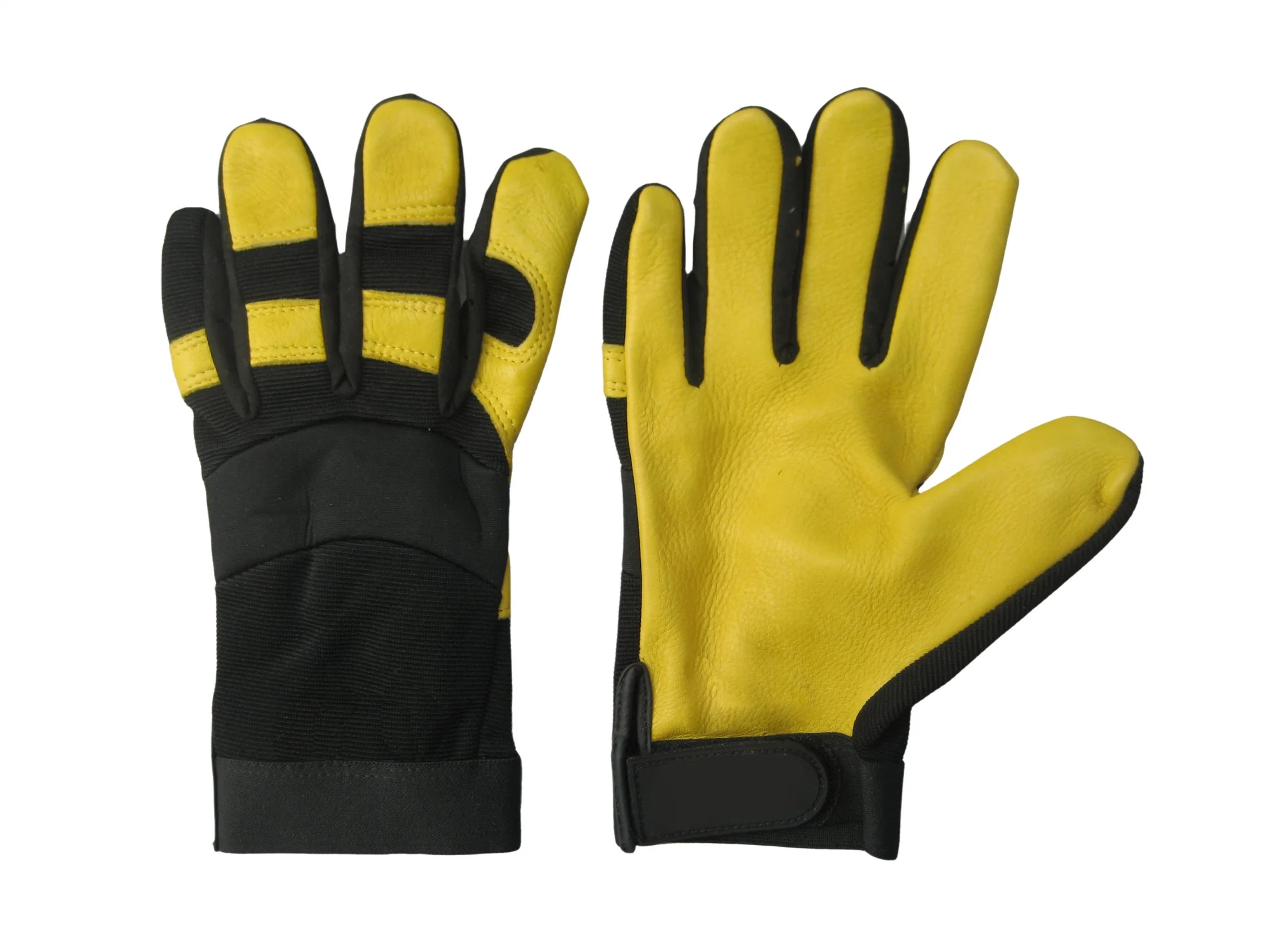 Deerskin Palm Spandex Back Mechanic Work Glove