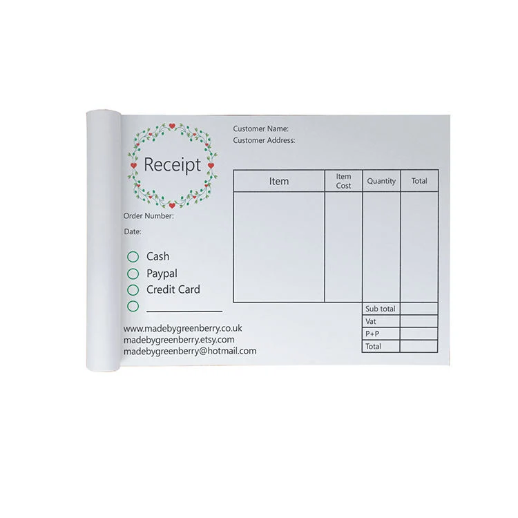 Custom Printing NCR Carbon Free Paper 3ply Receipt Invoice Noted Book Delivery Note NCR Bill Book