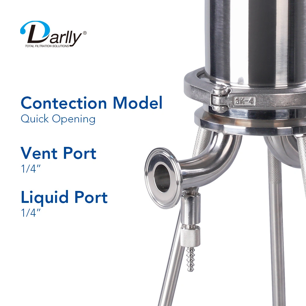 Sanitary Design Stainless Steel 316L Filter Housing with Ultra-High Polishing Level Ra<0.4um, Tri-Clamp Connection