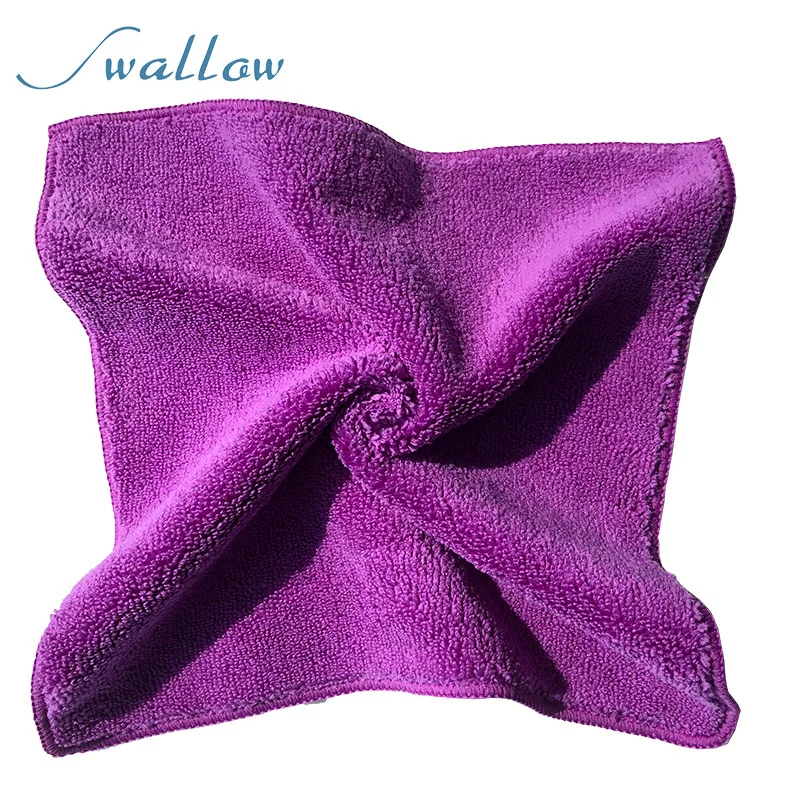 Microfibre Warp-Knitted Towel Purple Color 30*30cm Kitchen Cleaning Wipe