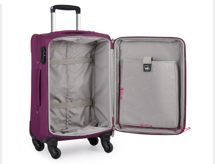 Waterproof Trolley Wheeled Luggage Leisure Business Travelling Shopping Camping School Bag Suitcase Case (CY6827)