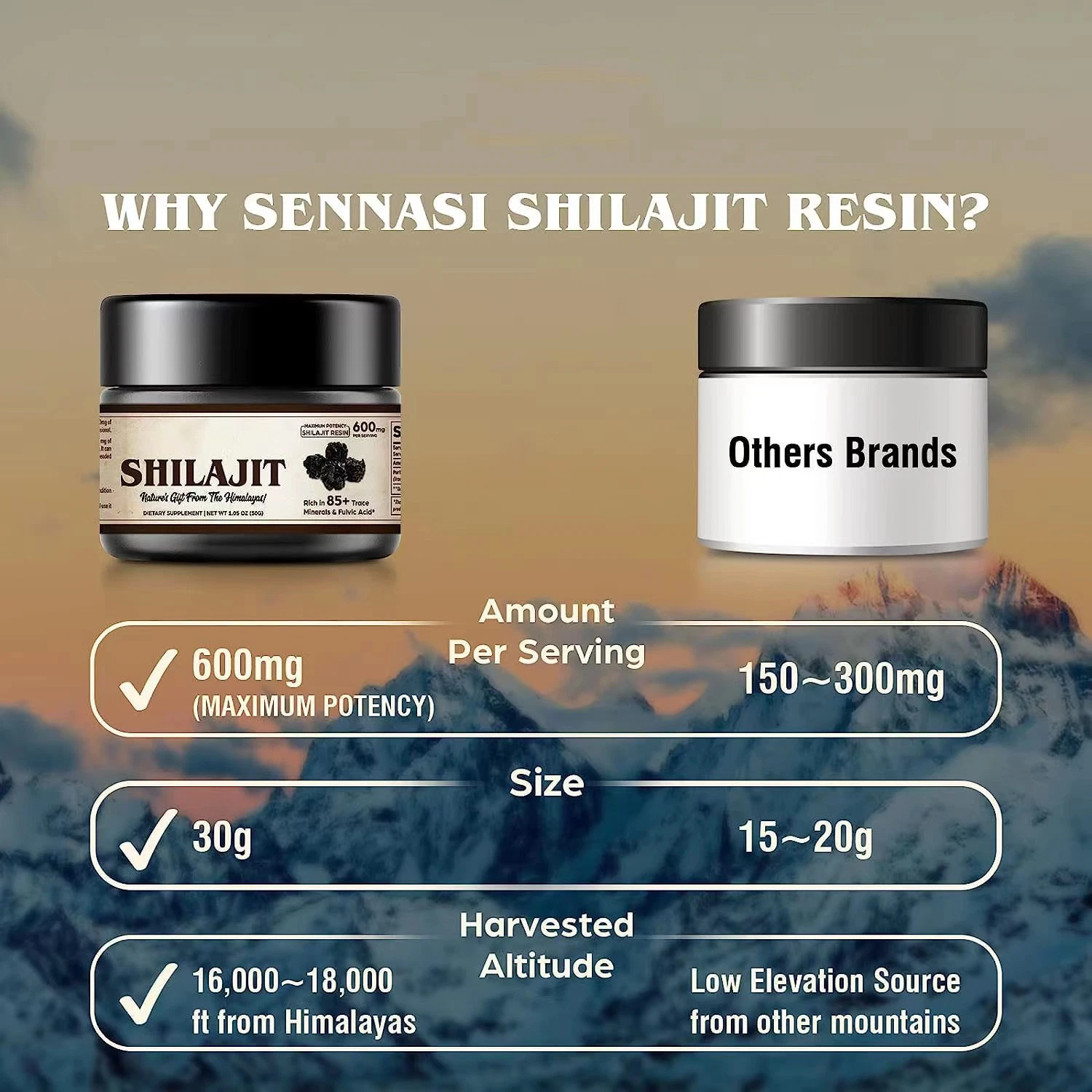 Wholesale/Supplier Pure Shilajit Resin with Scoop High Nutritional Potency Plant-Derived Trace Minerals