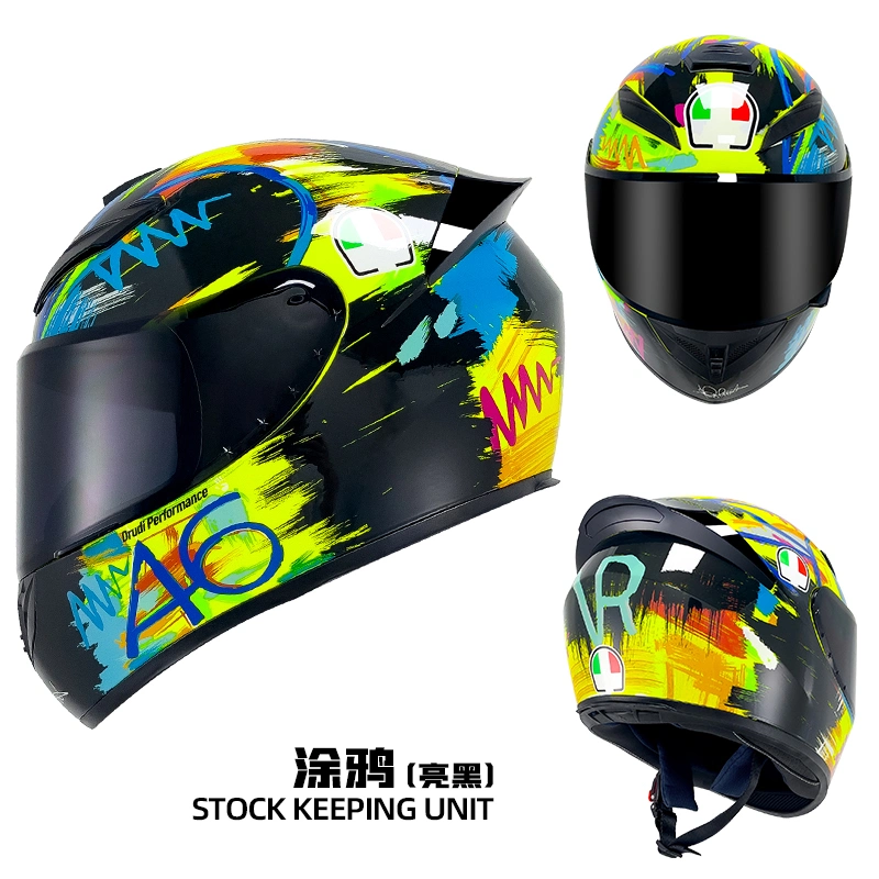 Hochwertige Großhandel/Lieferant Custom Günstige Preis beliebt ABS Full Face Motorrad Helm DOT Racing Helm Motorrad sicher Helm für viele Farbe oder Muster auf Helm