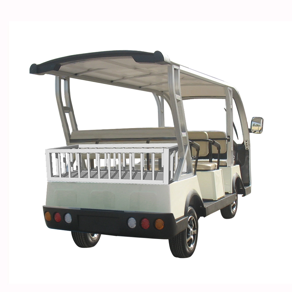 Legal Driving Battery Operated ISO, CE Certificate 4kw 48V Electric Airport Shuttle Sightseeing Bus (Lt-S8)