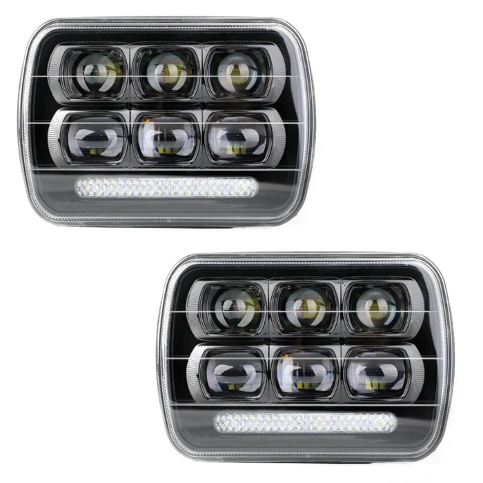 Lightech 5X7 Square LED Headlight 60W 6X7 7 Inch Jeep Head Lights