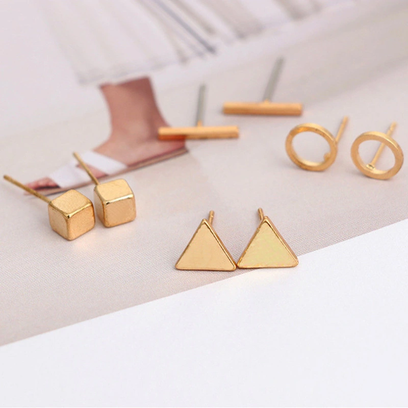 Punk Style Fashion Semicircle Round Geometric Drop Earrings for Women Metal Gold Dangle Earring Female Statement Jewelry Gifts