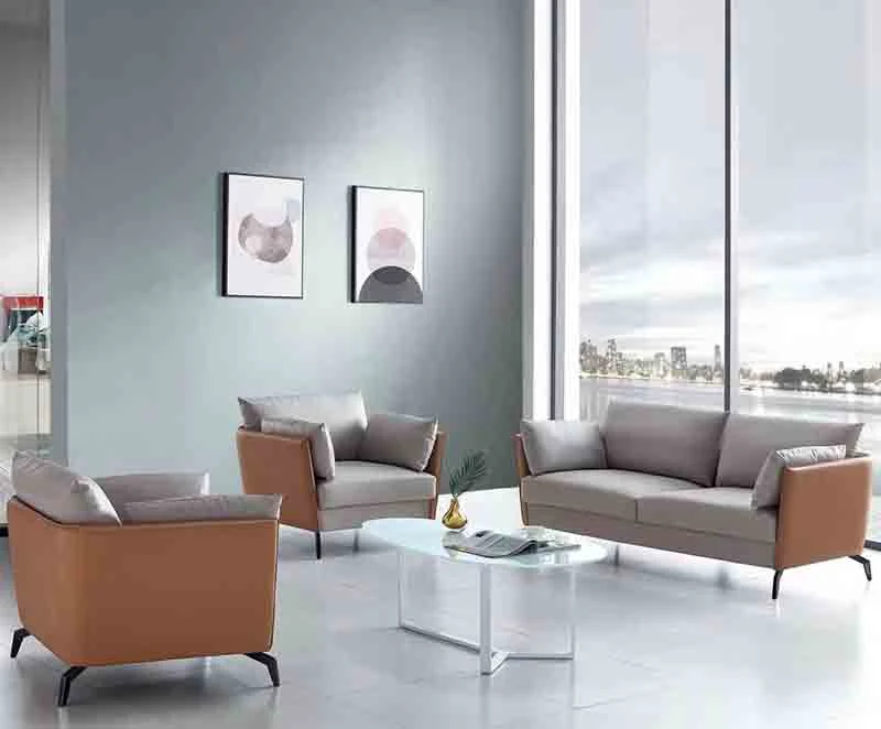 Nuevo Diseño de sección Sala de 2 colores 1+1+3 Sofá muebles Home