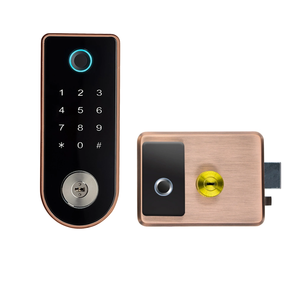 Modern Automatic Electric Security Key Password Remote Mobile Bedroom Hotel Handle Door Lock