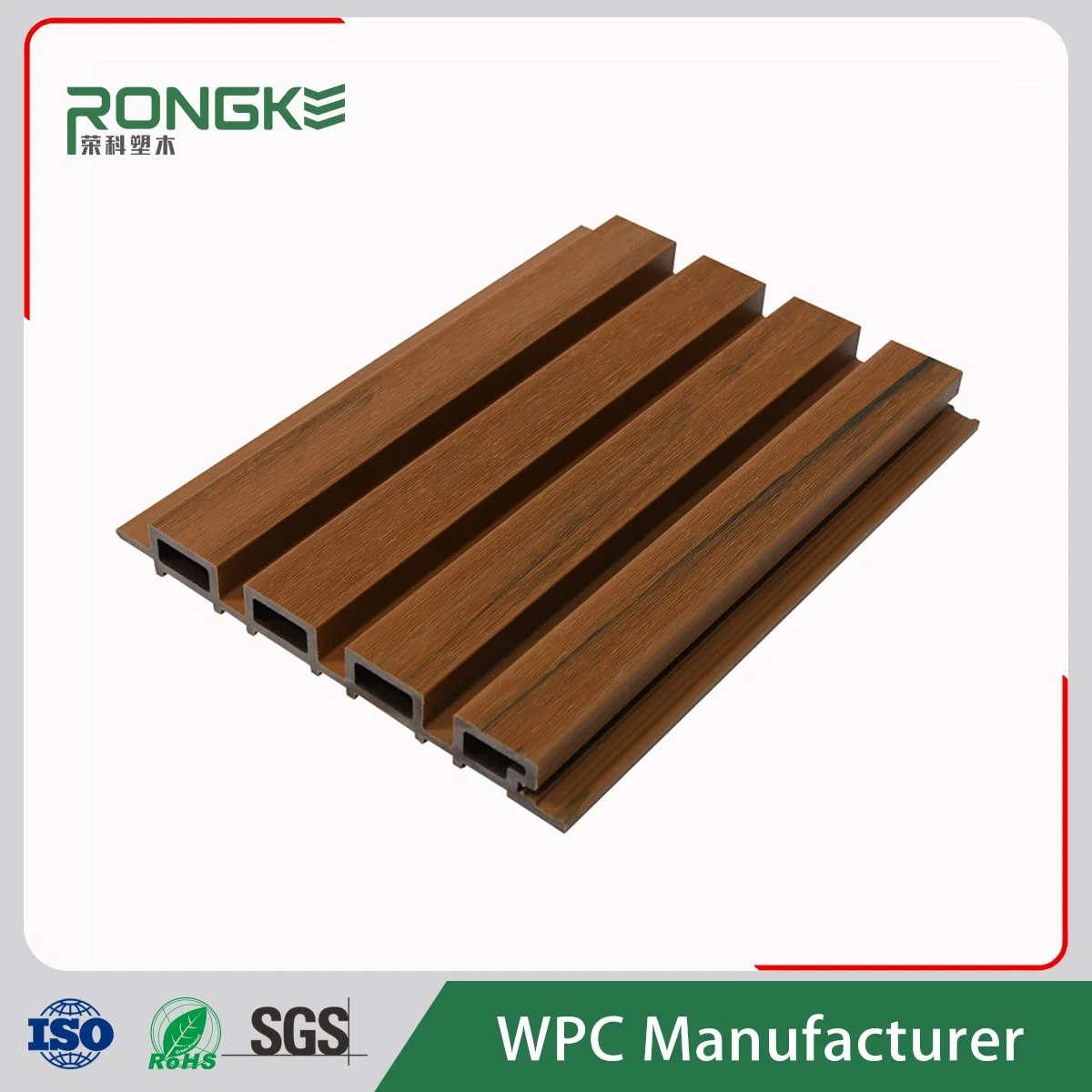 De alta calidad impermeable de pared exterior de madera de exterior decorar el panel de pared WPC compuesto de plástico