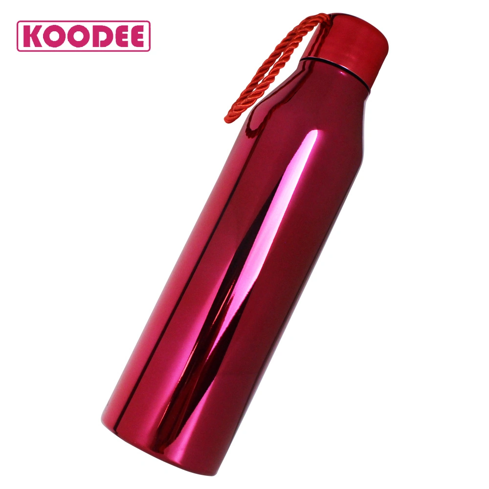 Rose Red Color Stainless Steel Mug BPA Free Outdoor Electroplating Sport Bottle
