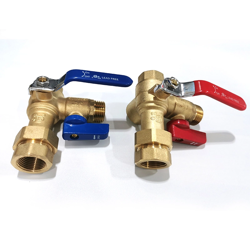 Tankless Hot and Cold Valve 3/4inch IPS Isolator Tankless Water Heater Service Valve Kit with Pressure Relief Valve