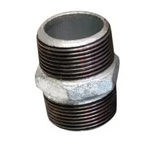 Fabricante de Venta caliente Fluido ASTM A-197 300psi Galvainazed hierro maleable negro accesorios de tubería niple Hex.