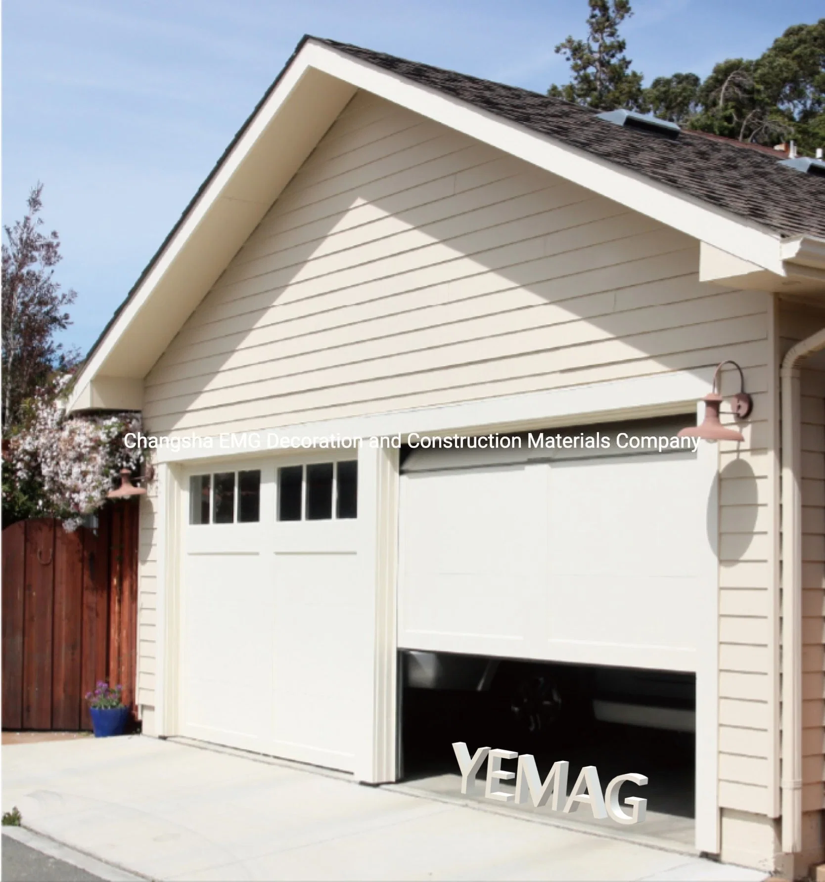 Double Sectional Garage Door with Polyurethane Foam