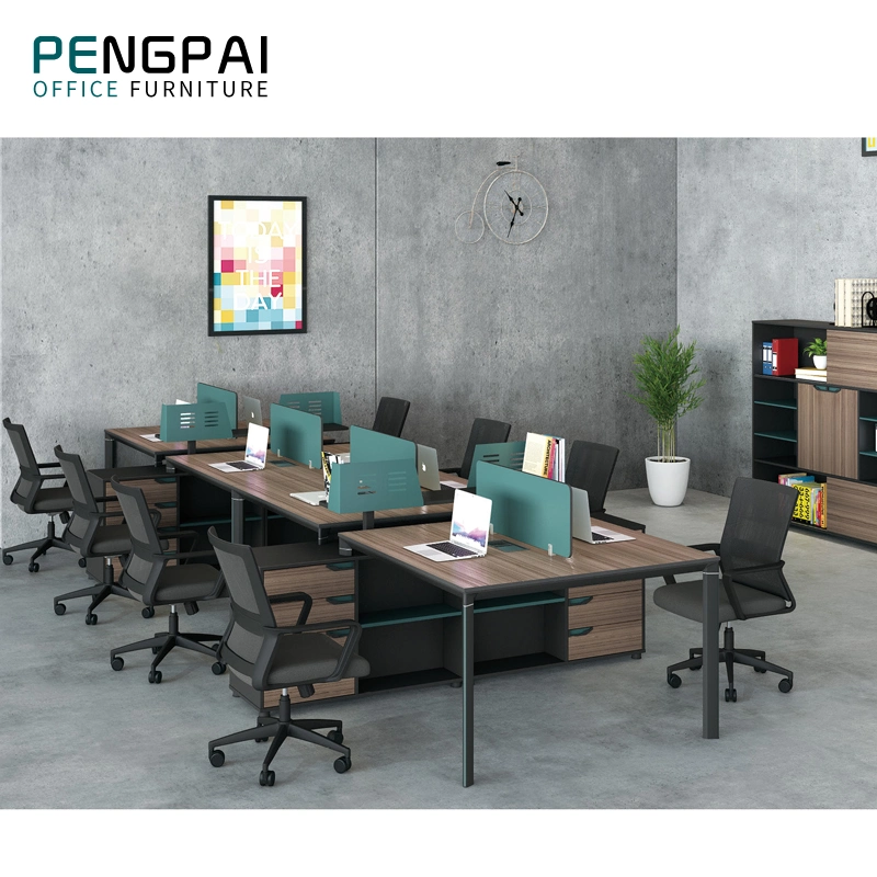 Pengpai Trennwand Flexibel 4 Personen Schreibtisch Modern Tisch Büromöbel