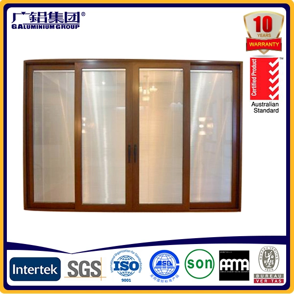 Ventana corredera de aluminio y vidrio barata con mosquitera