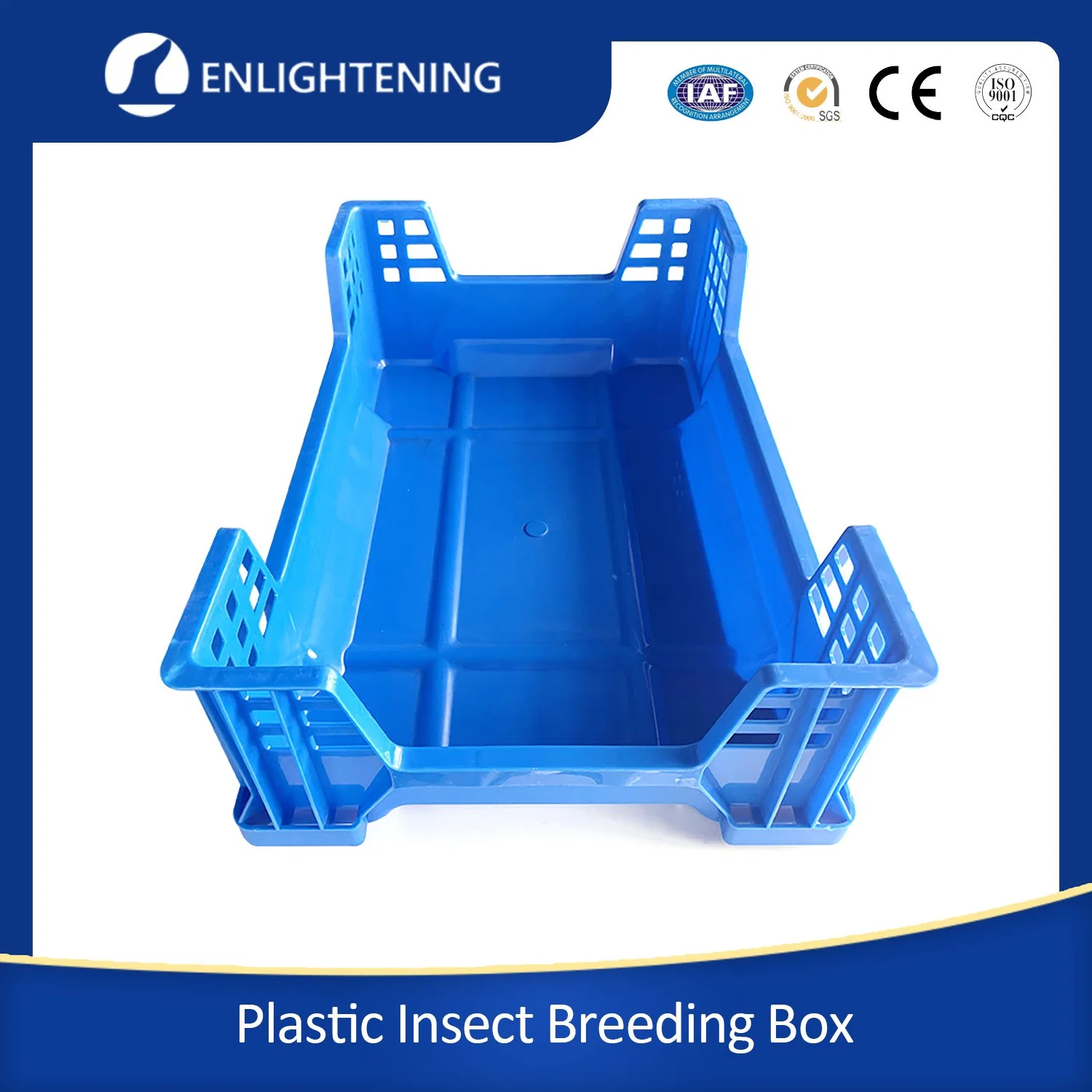 Automatic Stacking Destacking Washing Mealworm Plastic PP Insect Breeding Box 145mm Bsf Insect Breeding Boxes for Black Soldier Fly