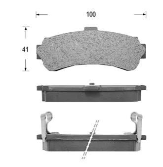 Auto Car Parts Disc Brake Pads Semi Metal for Nissan D1205 Non-Asbestos