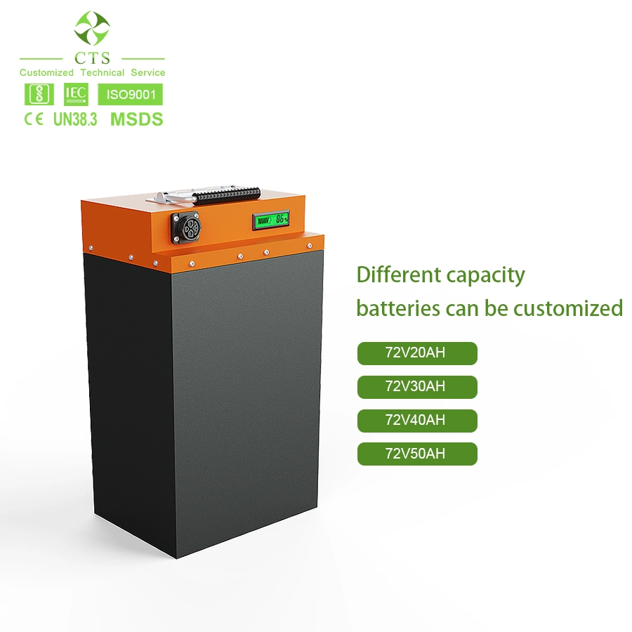 Cts Rechargeable LiFePO4 36V 48V 60V 72V 20ah 30ah 40ah 50ah 60ah Lithium Battery for Electric Scooter Citycoo Motorcycle
