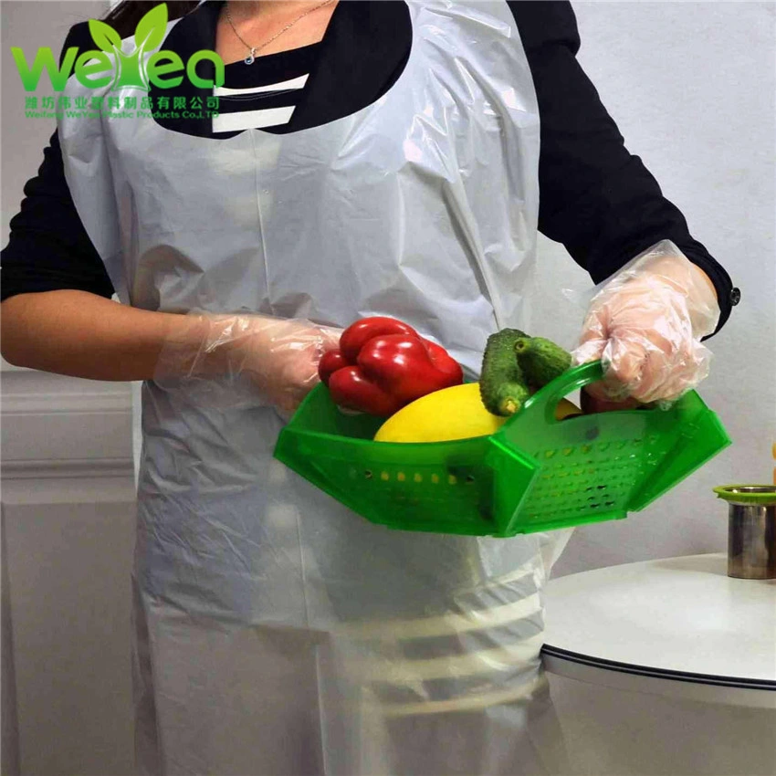 Best Waterproof Anti-Dirty Kitchen Aprons Large Bib Apron Disposable PE Barber Apron