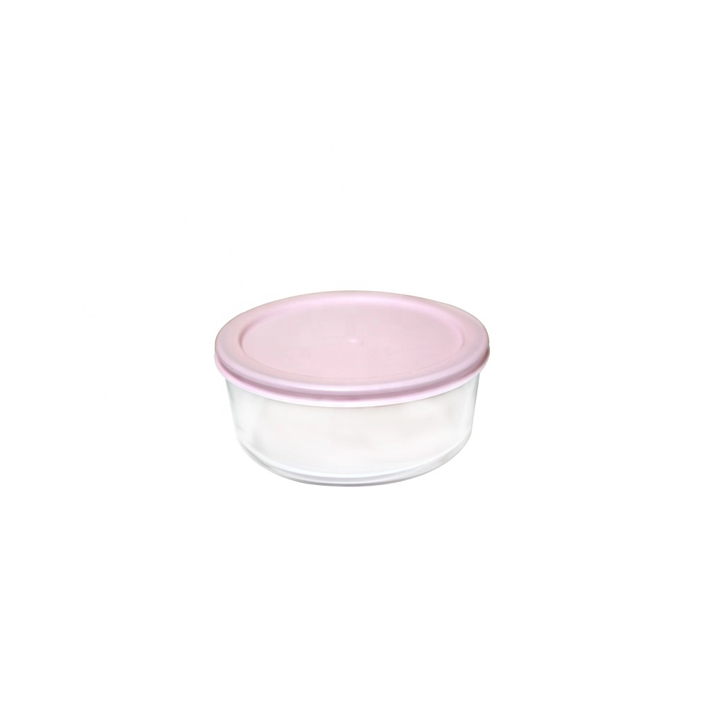 Mayorista/Proveedor de la fábrica de envases de vidrio para almacenamiento de alimentos Set / 300ml Vidrio de borosilicato de alta el almacenamiento de alimentos con tapa Color