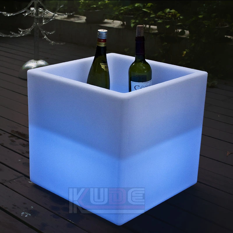 Wine Cabinet LED Bar Showcase and Cube Stool Color Changing