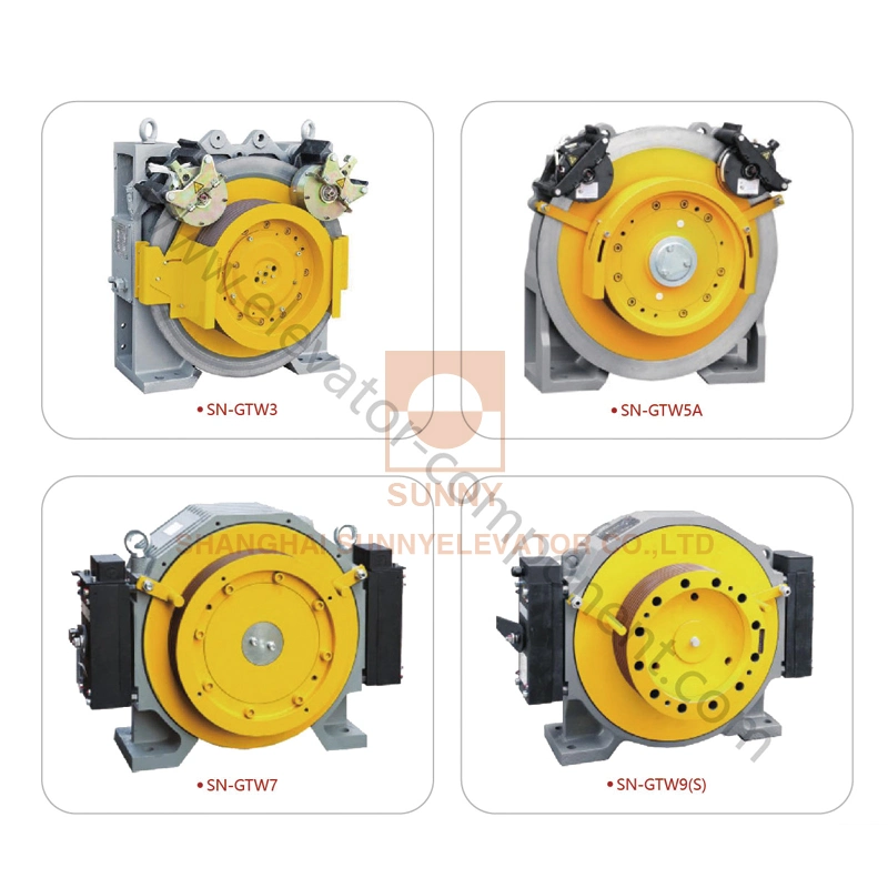 Wittur Load 1150~1600kg Gearless Traction Machine for Passenger Elevator Parts