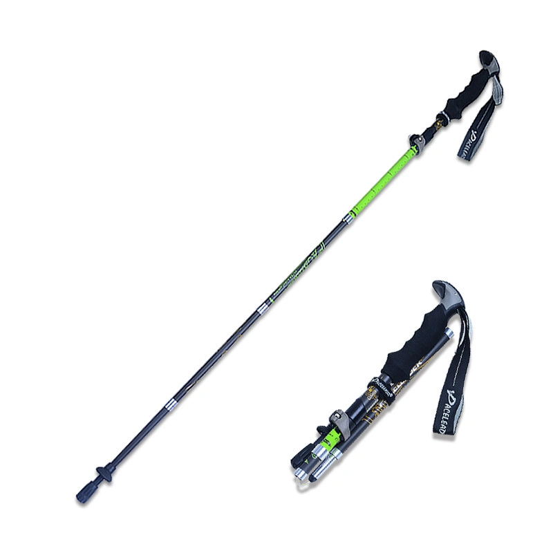 Trekking Poles Collapsible Nordic Hiking Pole Cork Handle Ultralight Folding Walking Sticks