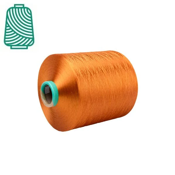 100% Filament de polyester recyclé Fil DTY 150d / 144f SIM Teint en masse en couleur Yarn