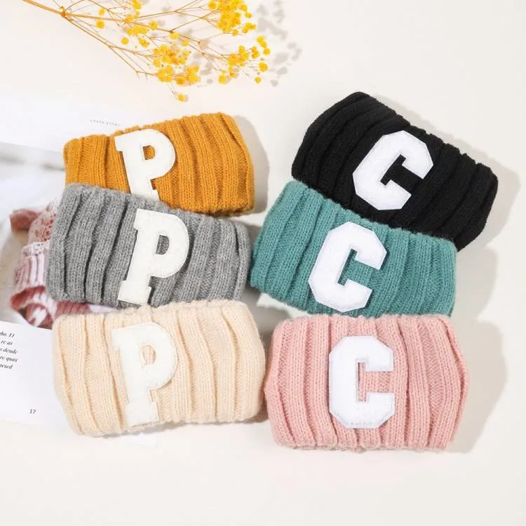 European and American Fashion Letters Knitted Sports Hair Bands Women's Hair Accessories