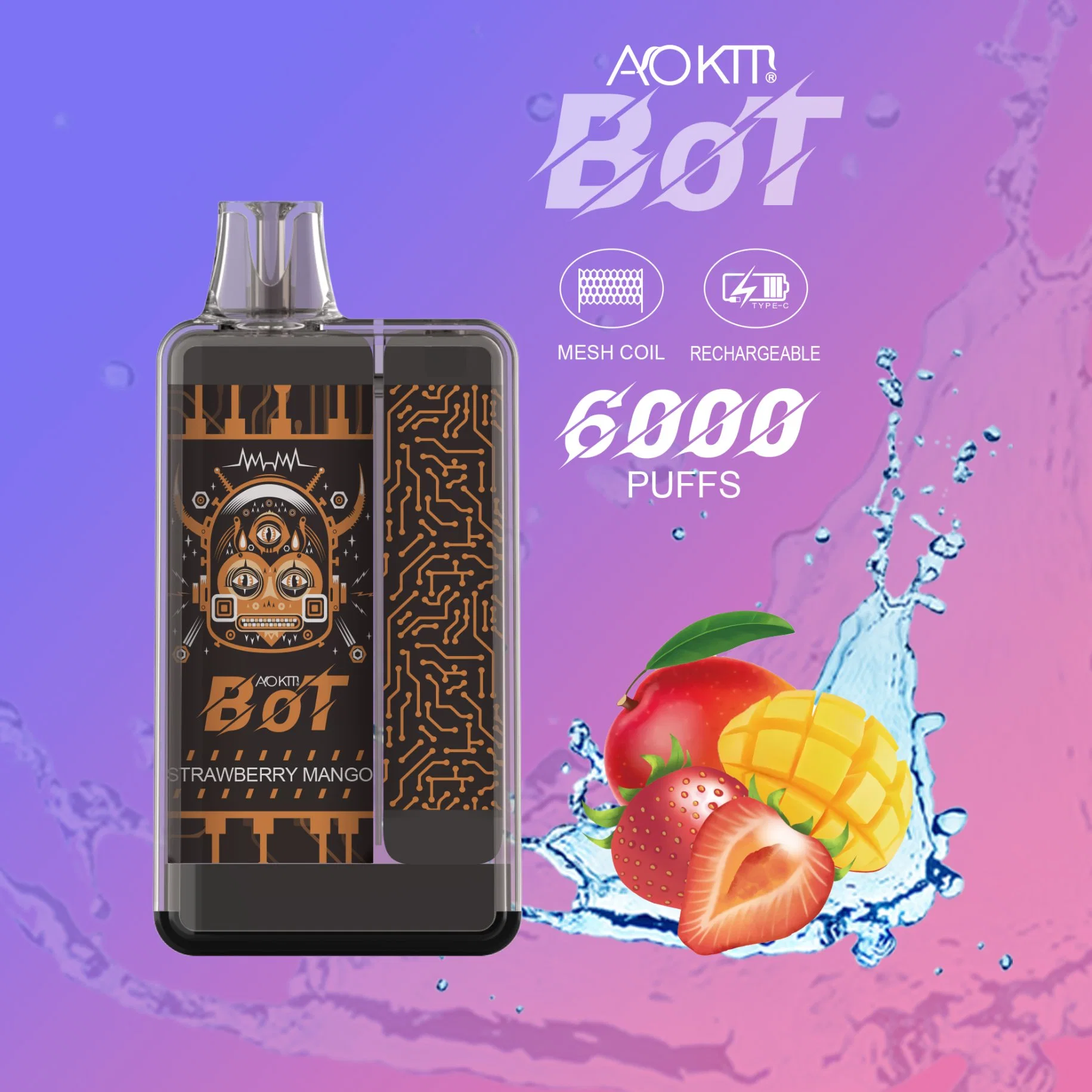 China Wholesale/Supplier Aokit Disposable/Chargeable Pod 6000 Puff Bar I Vape Custom Vaporizer E Cigarette Price Vape Pen