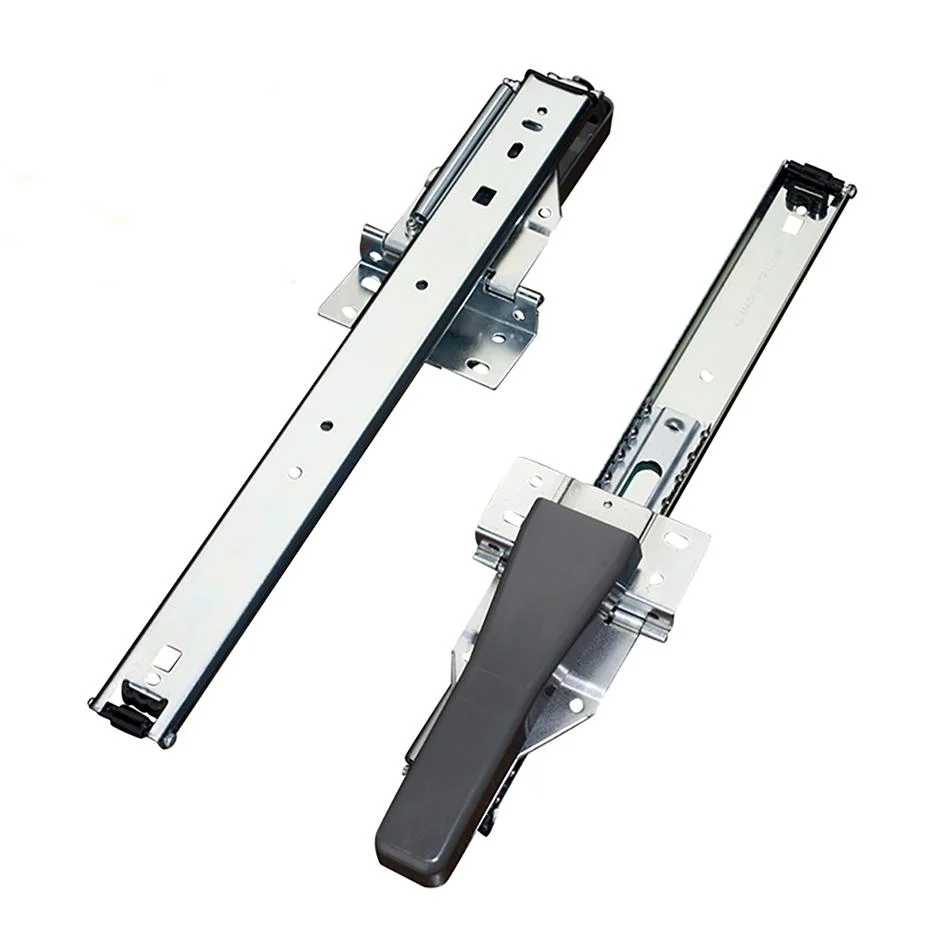 35mm Single Extension Ball Bearing Pocket Door Kitchen Cabinet Telescopic Channel Drawer Slide with Soft Close