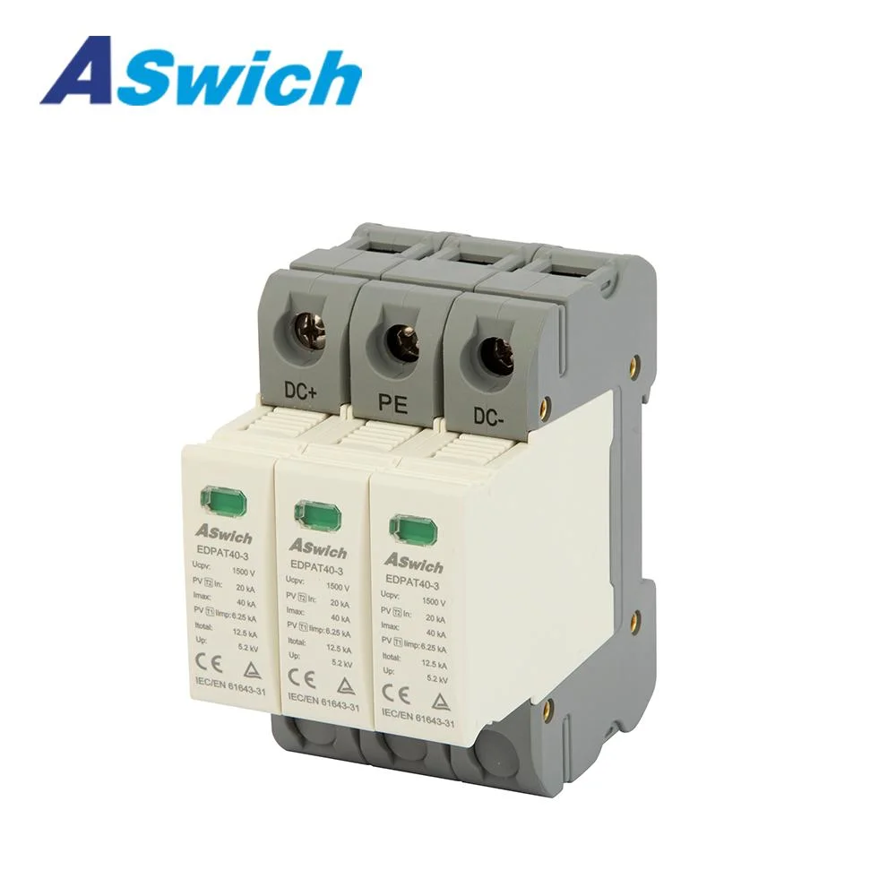 1000V T2 /T1+T2 Lightning Arrester DC 1000V 20ka 40ka Discharge Current Surge Protector SPD