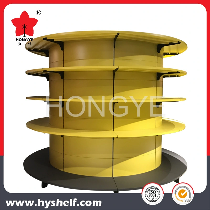 Customized Round Wooden and Metal Displaysupermarket Shelf