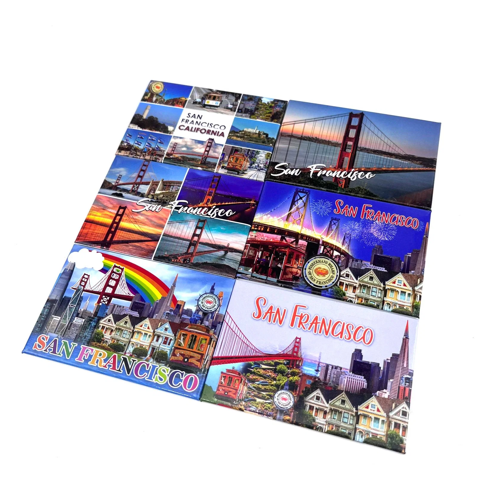 Factory Price Top Quality Tourist Souvenir Gift Country Photo USA San Francisco Custom Metal Fridge Magnet