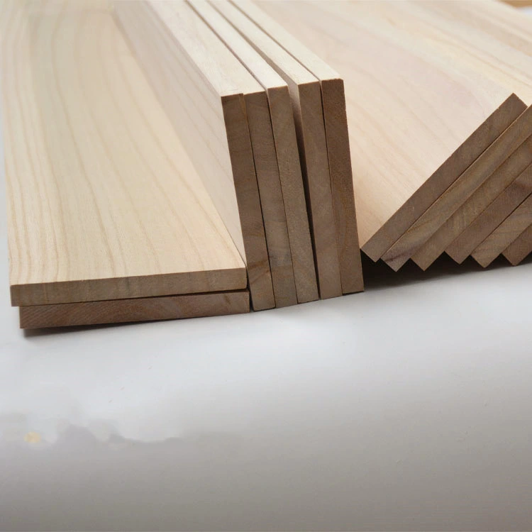 Manufacturers Wholesale/Supplier Construction Site Construction of Paulownia Wood Board Paulownia Wood Jigsaw Finger Plate Bleached Paulownia Wood Jigsaw