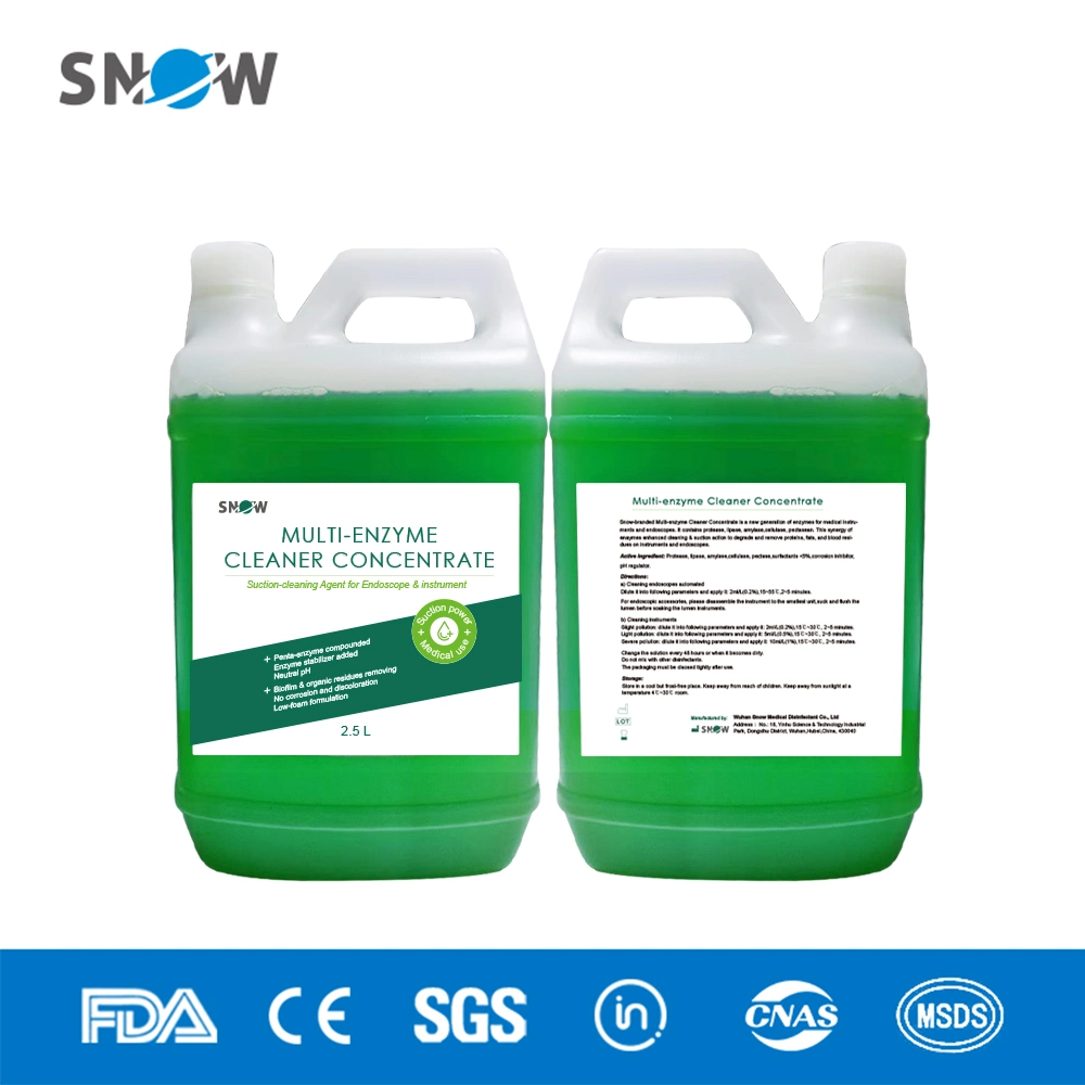 Made in China Quality 5-Type Multi-Enzyme Cleaner Concentrate for Medical Instrument Endoscope Without Odour