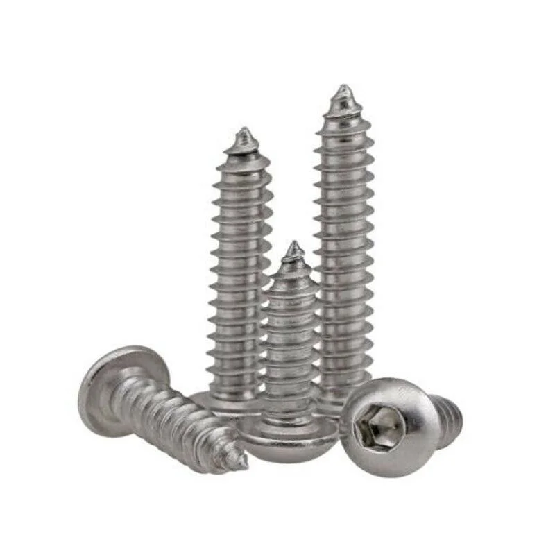 Pan Head Hex Hexagon Self Tapping Screws Stainless Steel Round Head Allen Tapping Wood Screw