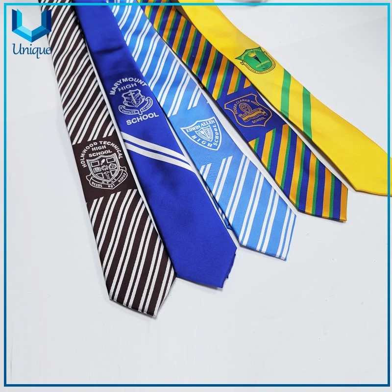 Wholesale/Supplier Fashion Design Green Jacquard Silk Necktie, Business Men Custom Company Logo Orange Stripe Tie