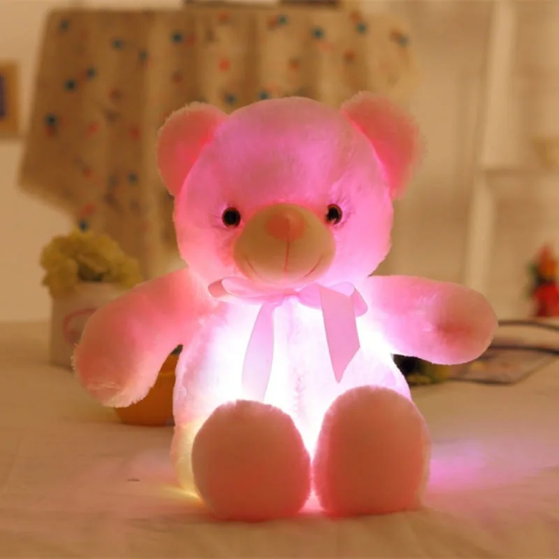 Promotional Gift Lighting Teddy Bear Colorful Lights Toy LED Stuffed Animals