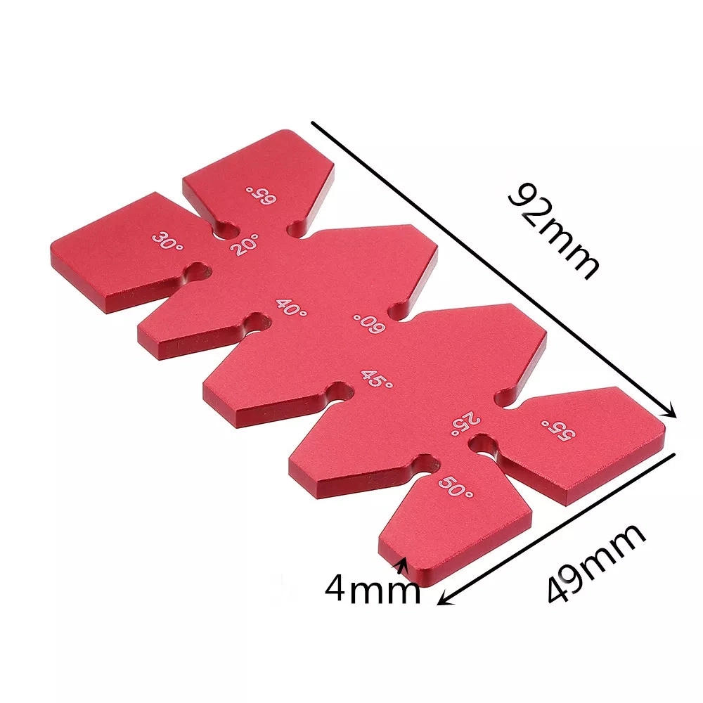 مسطرة قالب زاوية مقياس الزاوية 20 إلى 65 درجة من الألومنيوم DrillPRO للعمل في الخشب