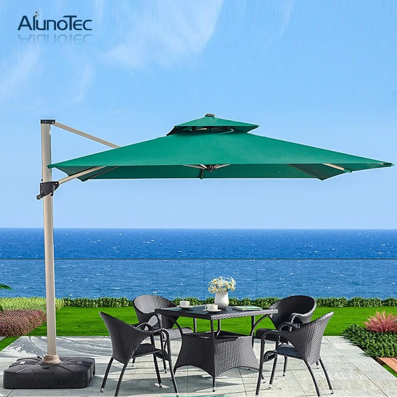 Sun Block Outdoor Umbrella Covers with Marble/Water Tank Base