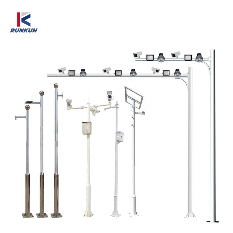 Single Arm for Street Light Hot Dipped Galvanized Steel Pole L60cm Arms