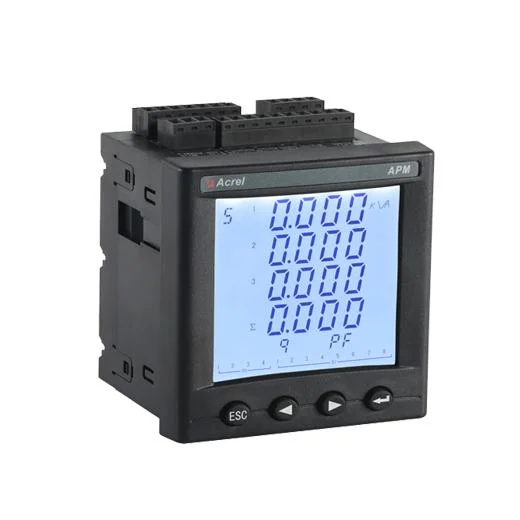 Acrel Three Phase Energy Meter Apm800/Mth 1 Channel Temperature and Humidity Control Class 0.5s Multi Function Power Meter with LCD Display