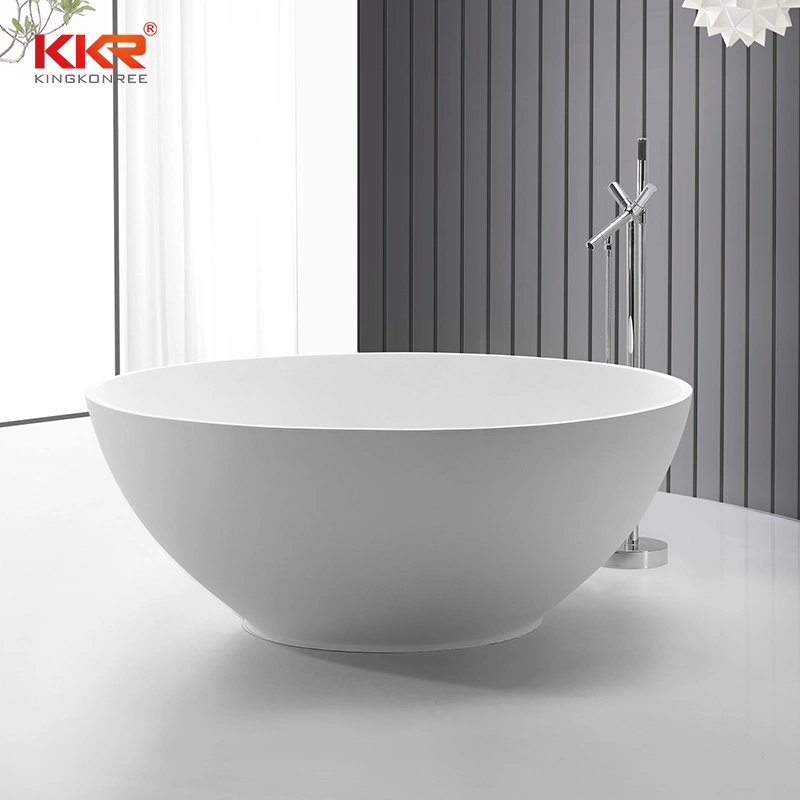 Resin Solid Surface Stone Matt Glossy Finished Bathtub Free Standing Bath Tub