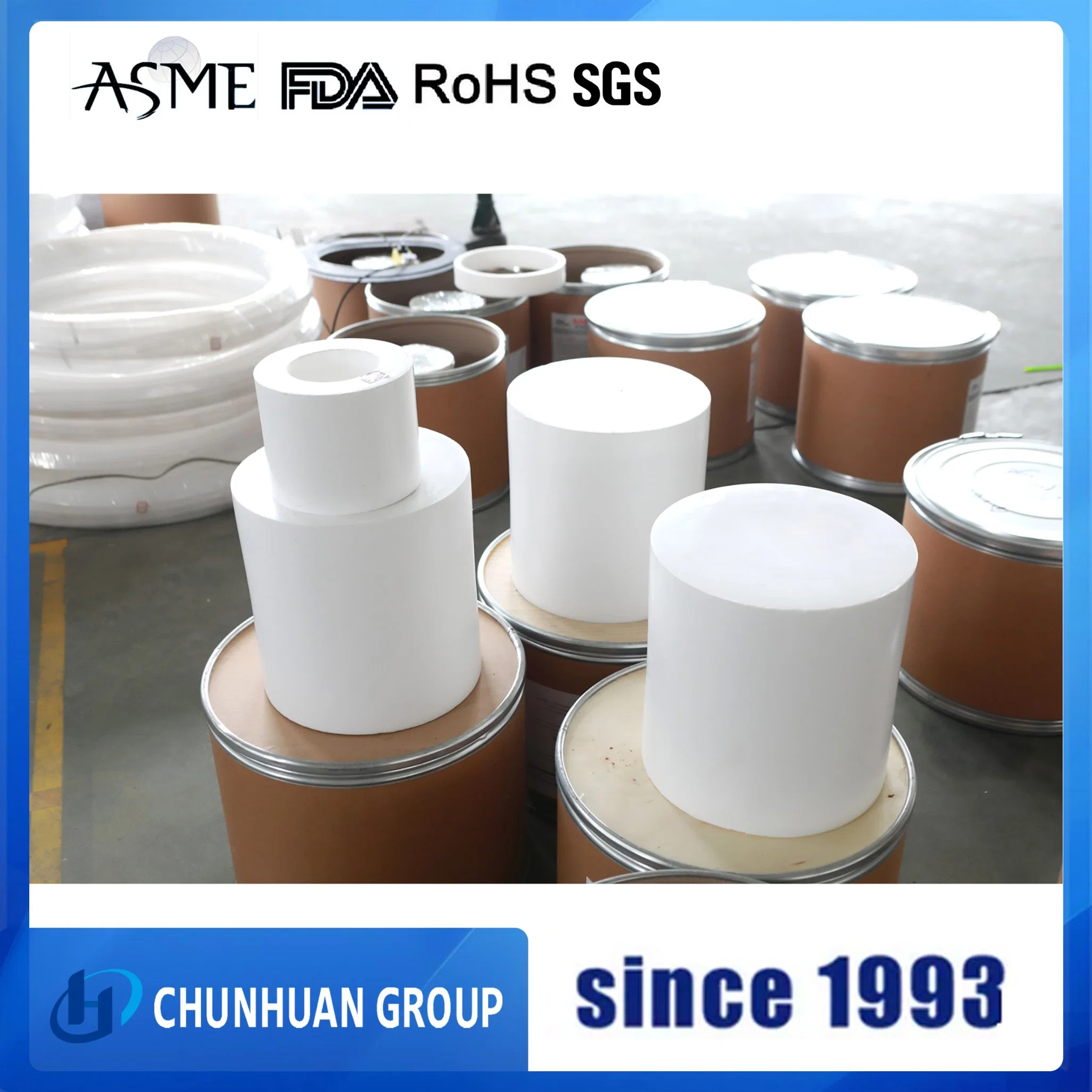 FDA/RoHS/Reach/MSDS 100% Virgin PTFE Bar Moulding Round Bar