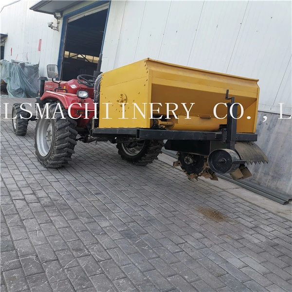 Farm Machinery, Tractor Mounted Orchard Ditching Fertilizing Soil Covering &#160; Machine. Fertilizer Spreader